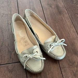 Barely worn gold Cole Haan boat shoes sz 6